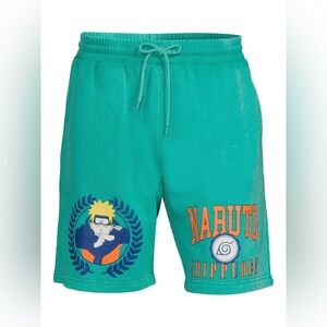 Naruto Shippuden Men's Shorts, Size Small Nostalgic  Anime Comfy Pull-on Pockets